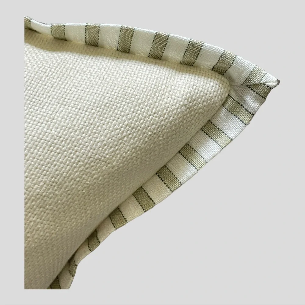 POTTERY BARN LINEN COTTON EMBROIDERED THROW PILLOW 16x26