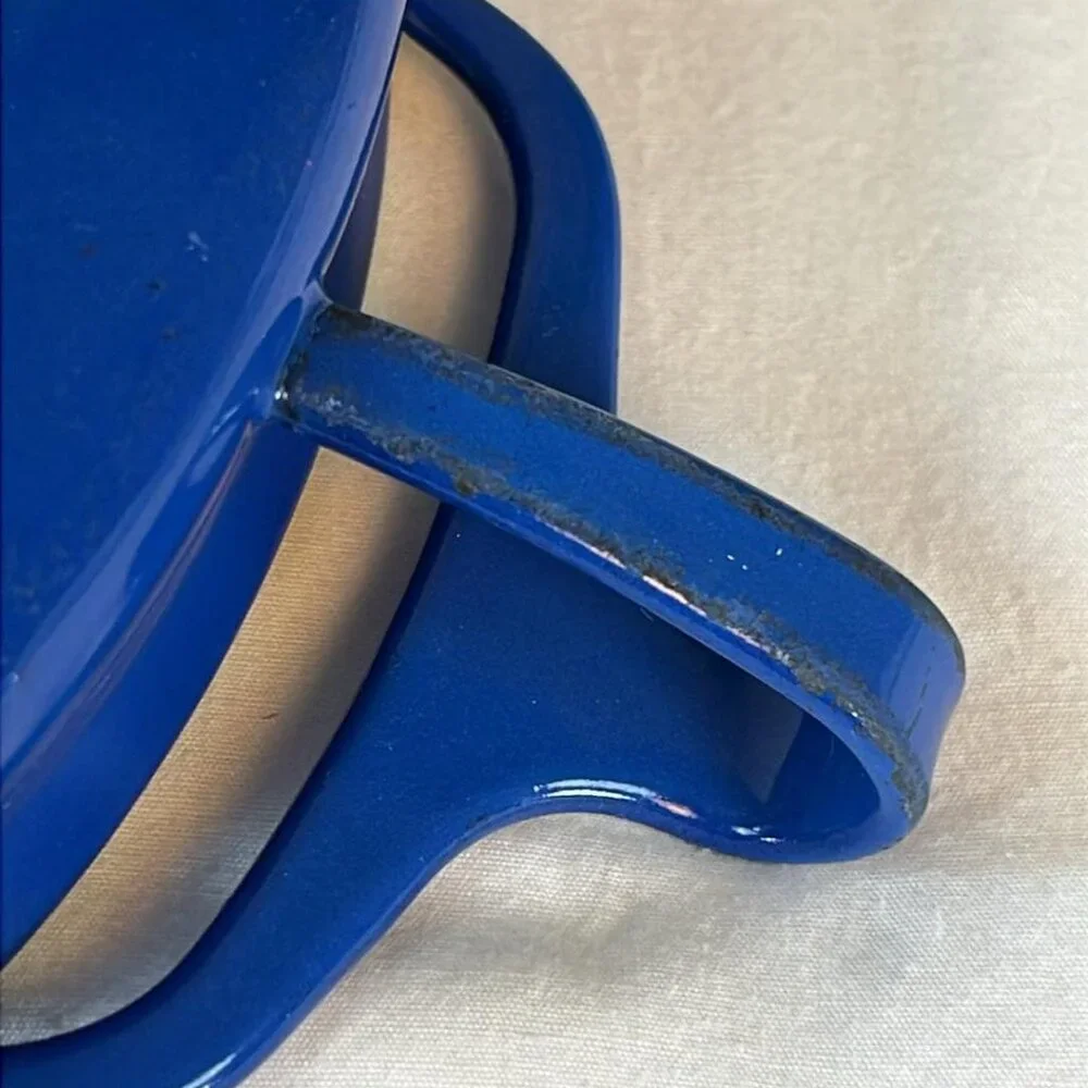 Vintage DANSK Kobenstyle Enamelware Paella‎ Pan 10” France Blue Classic Enamel