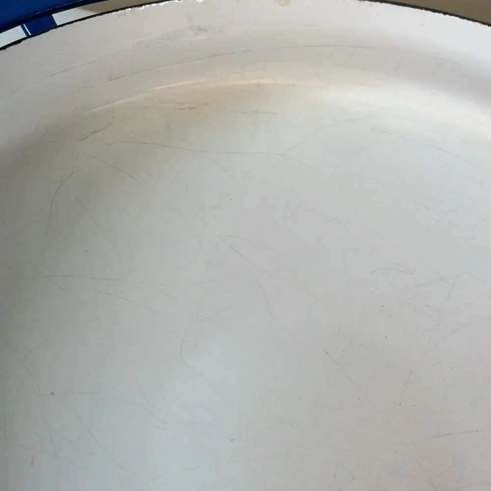 Vintage DANSK Kobenstyle Enamelware Paella‎ Pan 10” France Blue Classic Enamel