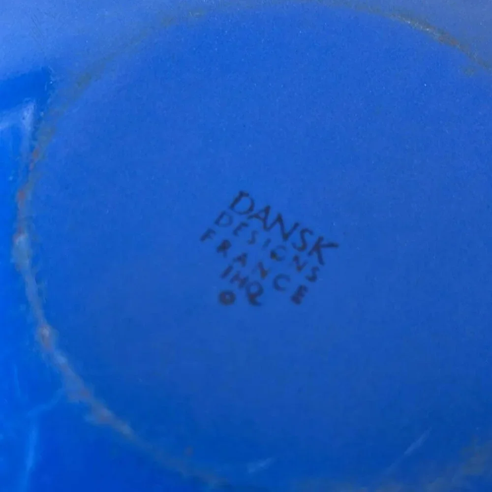 Vintage DANSK Kobenstyle Enamelware Paella‎ Pan 10” France Blue Classic Enamel