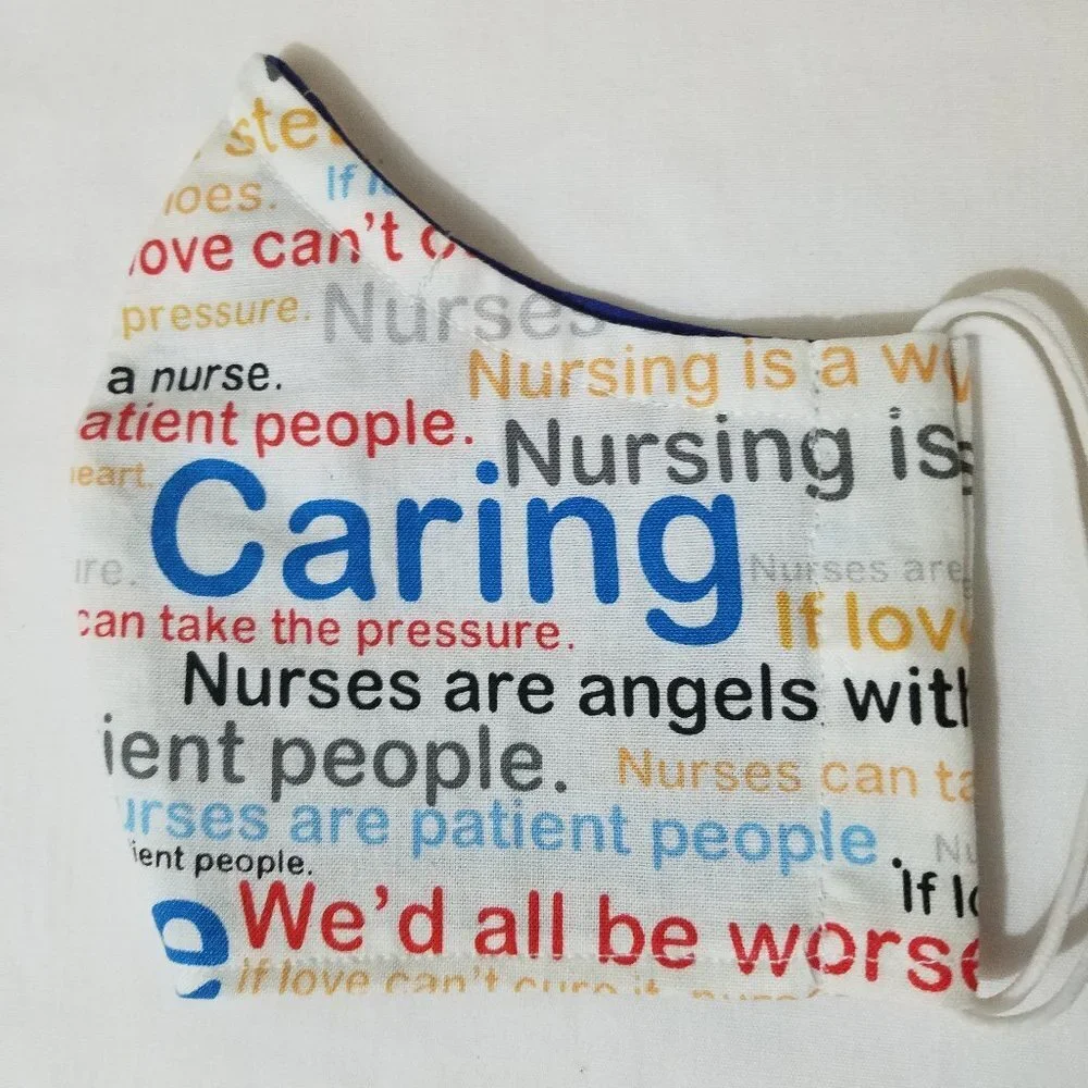 Hand Crafted Nurses Face Mask Cotton Adult or Teens  Unisex
