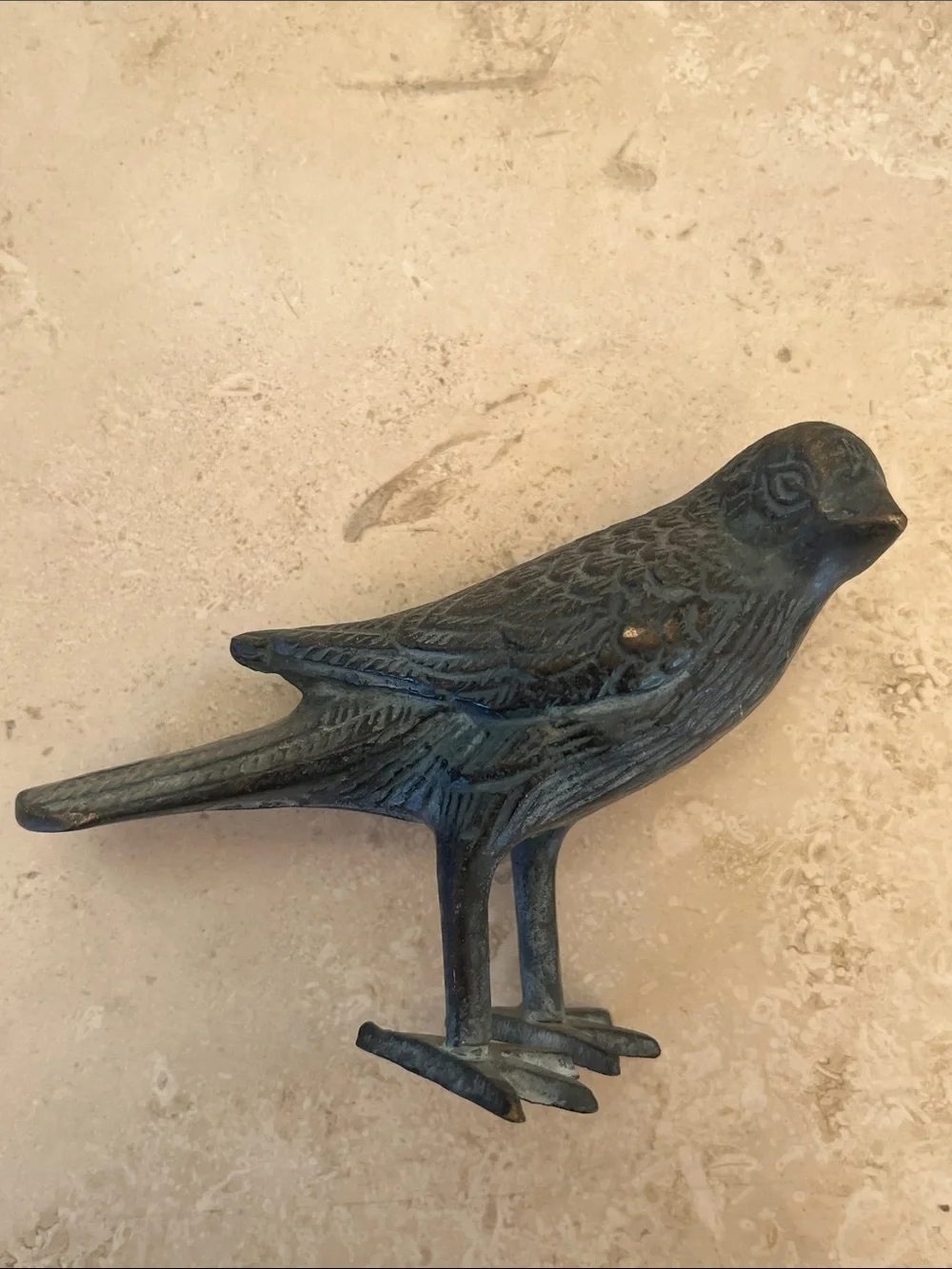 Bird Figurine in Dark Bronze