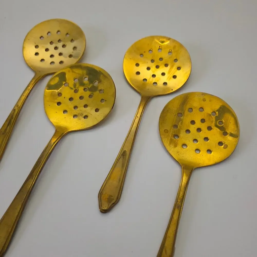 Vintage brass slotted