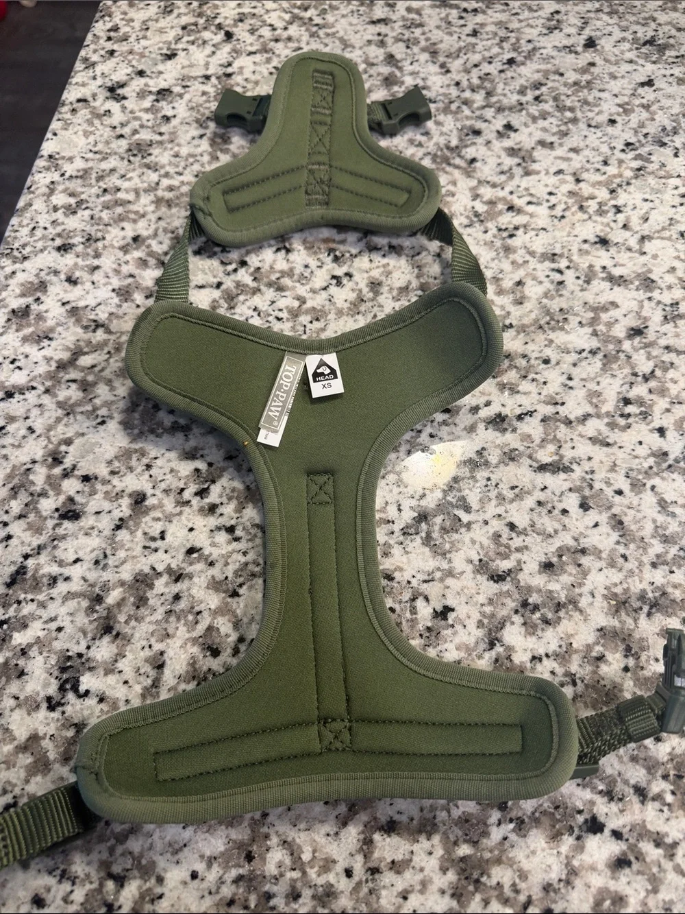Olive Green Padded Dog Harness