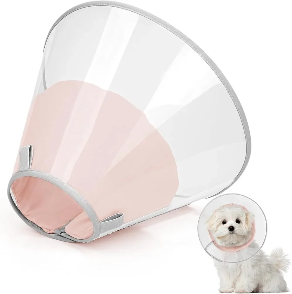Dog Cone Collar to Stop Licking with Soft Liner Head Cone Alternative,L