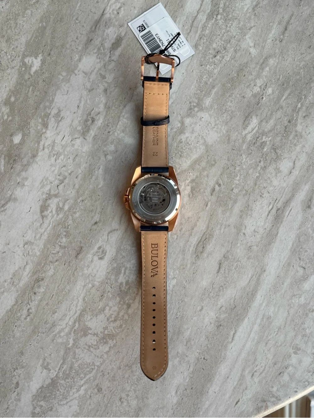 Bulova wristwatch caseback