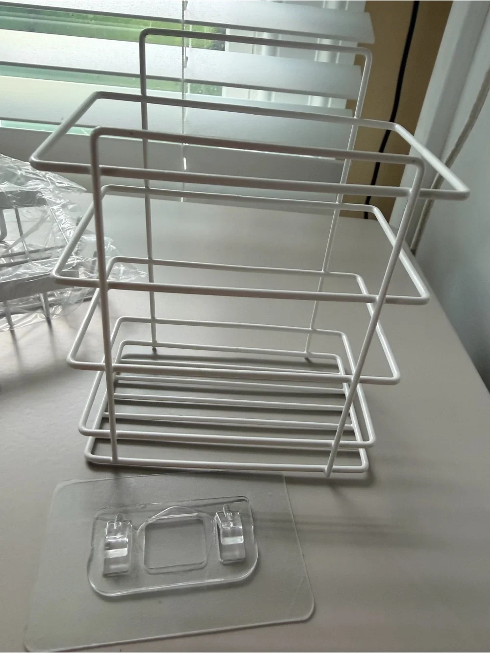NEW Set of 2 Shower Bathroom or Wall-Mounted Wire Storage Basket - White NEW