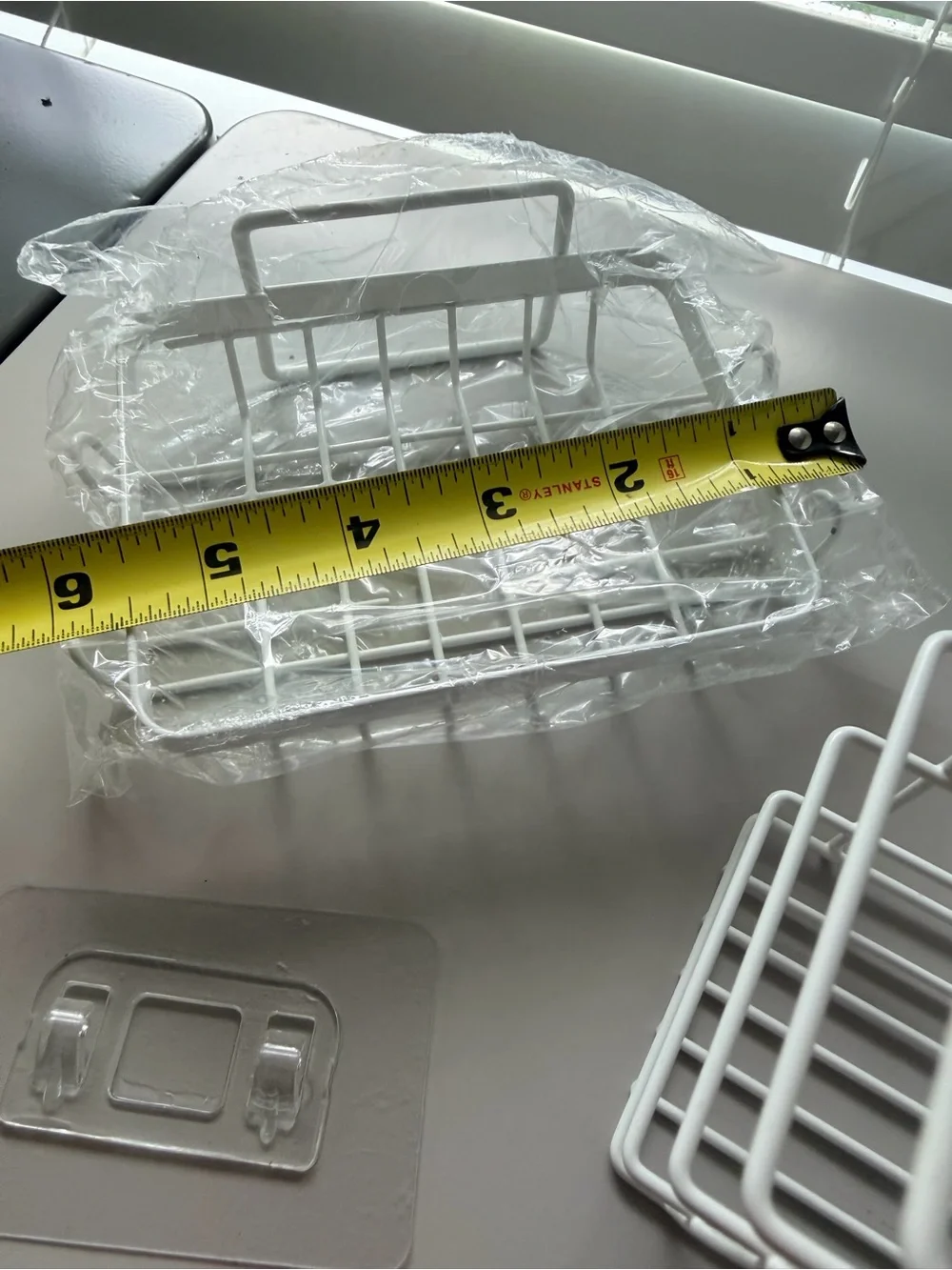 NEW Set of 2 Shower Bathroom or Wall-Mounted Wire Storage Basket - White NEW