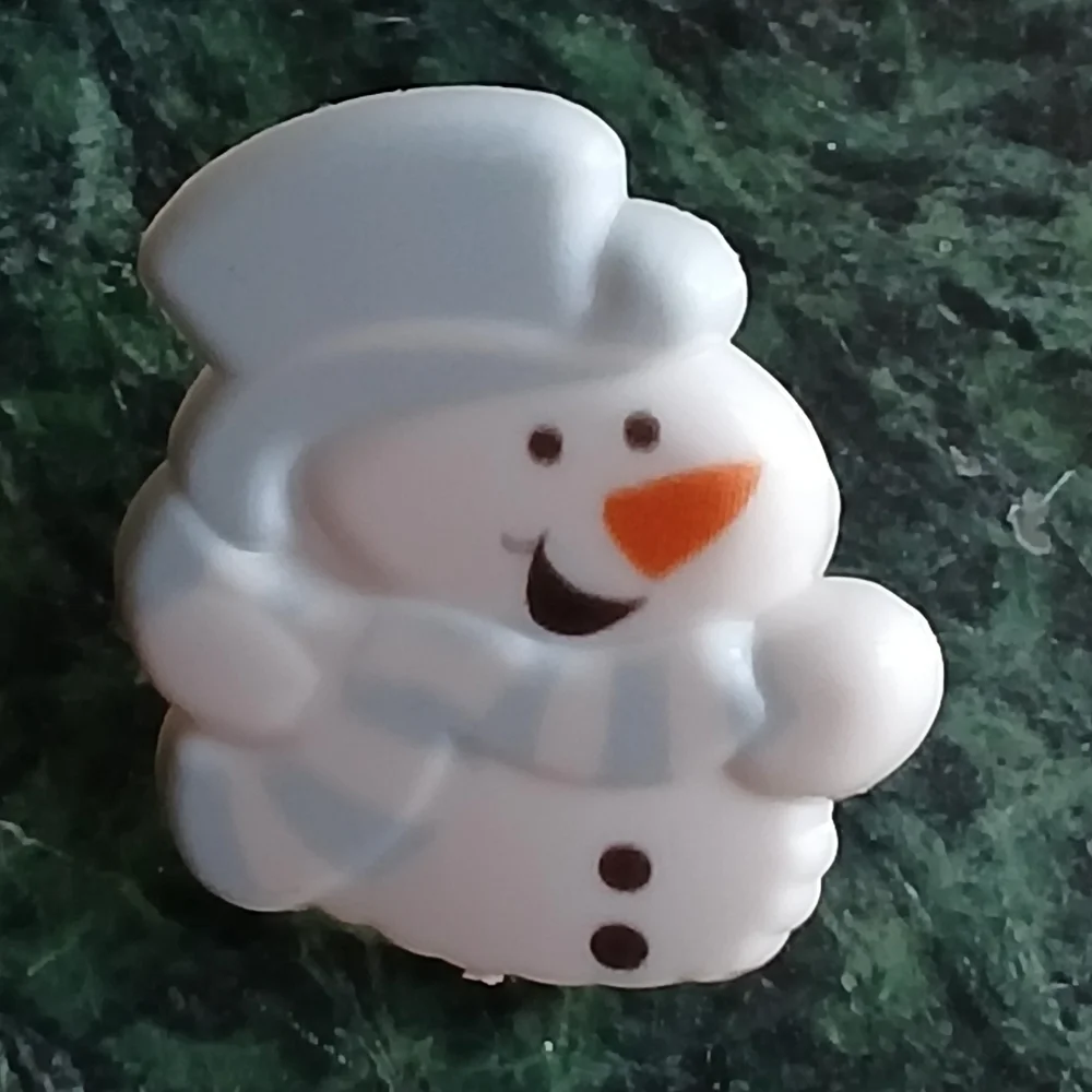 Child's Plaatic Snowman Ring with Orange Nose Adjustable