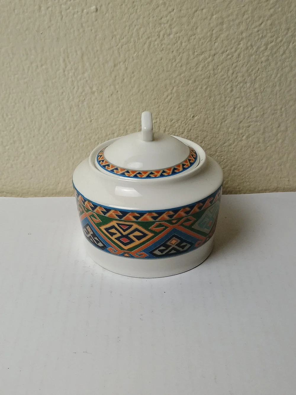 La Brea Replacement -Trinket Sugar Jar  Multicolor Geometric - Discontinued