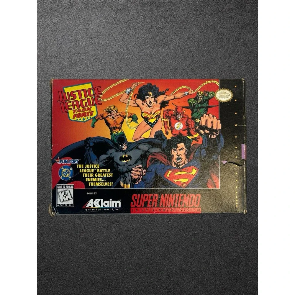 Justice League Task Force (Super Nintendo SNES, 1995) CIB Complete w/ Manual