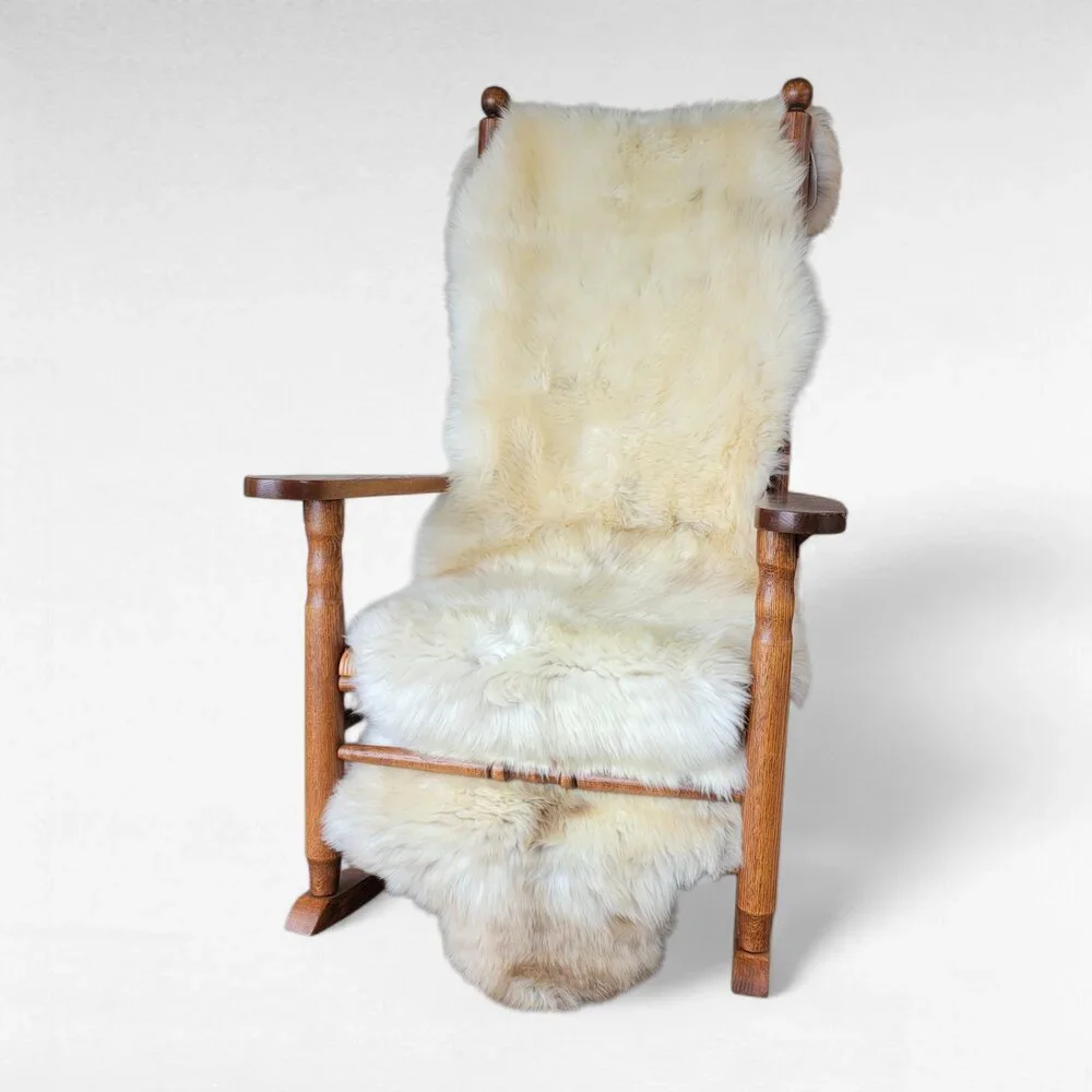 Genuine Double-Pelt Sheepskin Bench Cover Rare Breed Soft 76
