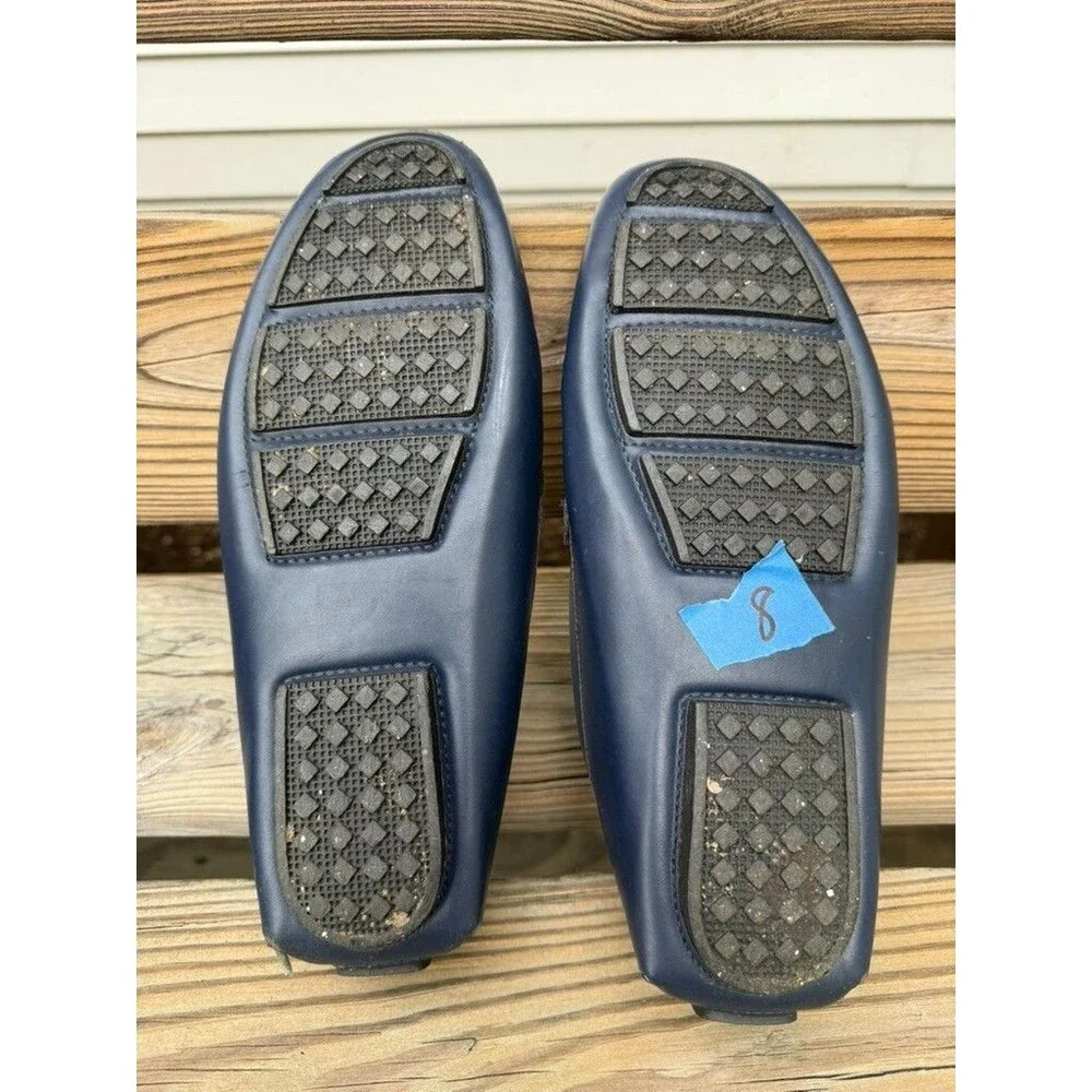 XRAY Men's Navy Driving Loafers Horsebit Slip On Moc Toe Casual Shoes Size 8