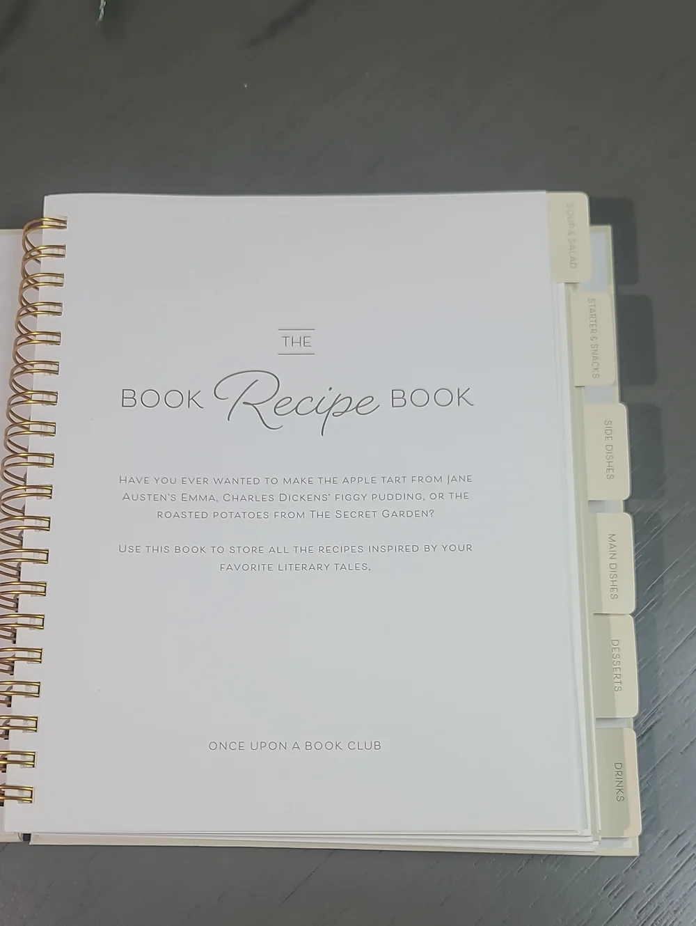 Once Upon A Book Club recipe book