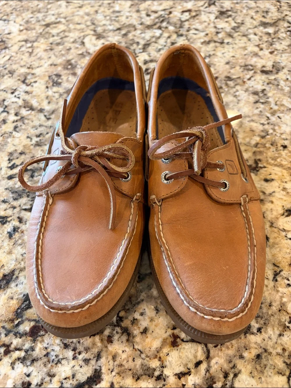 Sperry Men's Authentic Original 2-Eye Boat Shoes Size 8M Brown Leather