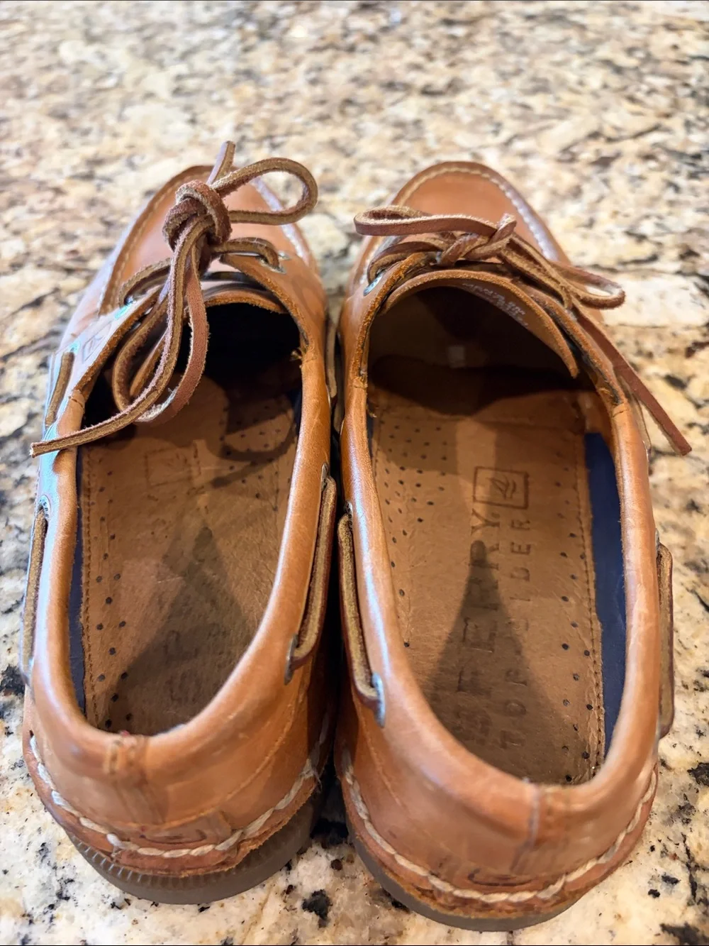 Sperry Men's Authentic Original 2-Eye Boat Shoes Size 8M Brown Leather
