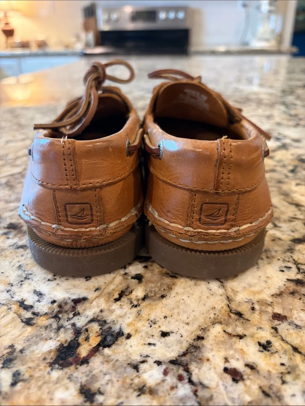 Sperry Men's Authentic Original 2-Eye Boat Shoes Size 8M Brown Leather