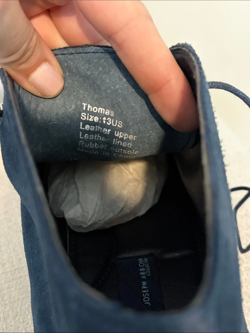 NEW Joseph Abboud Navy Blue Suede Thomas Chukka Boots Size 13