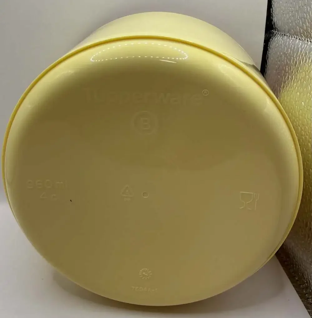 Vintage Tupperware Yellow Nesting Canister Set (3-Piece)
