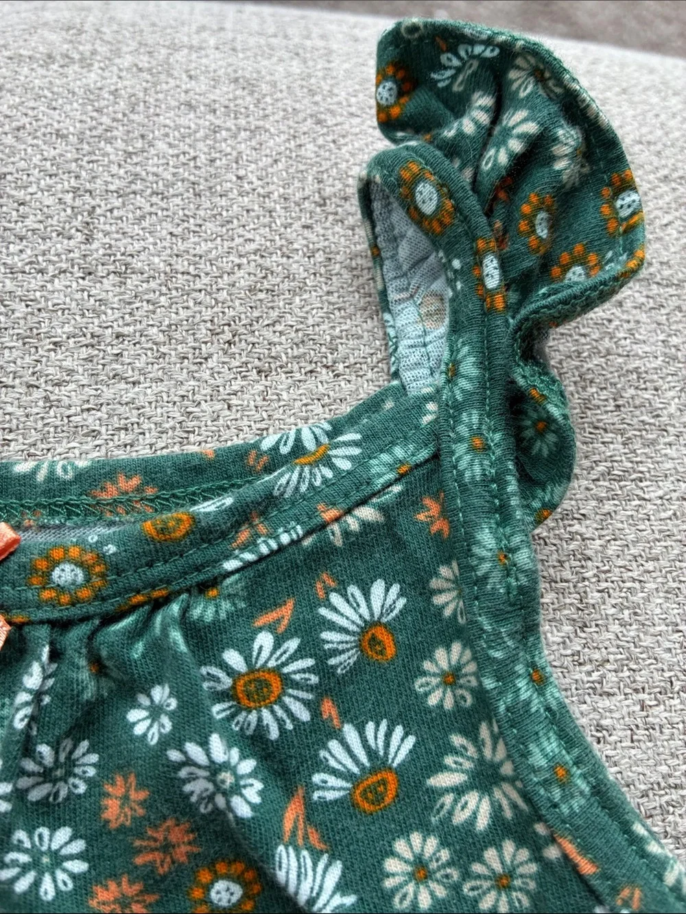 Carter's Green Floral One-Piece Bodysuit
