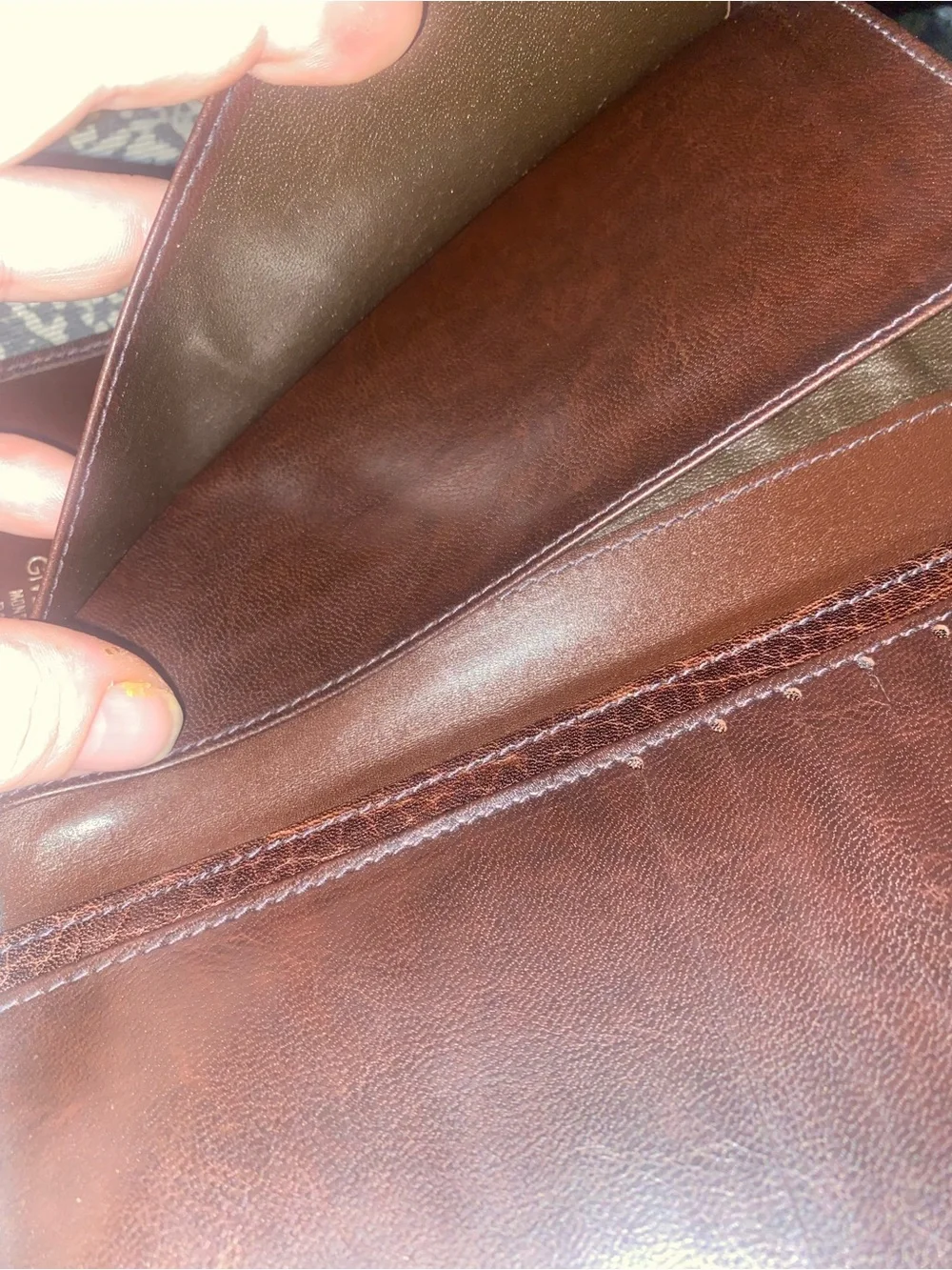 Givenchy Brown Leather Long Wallet