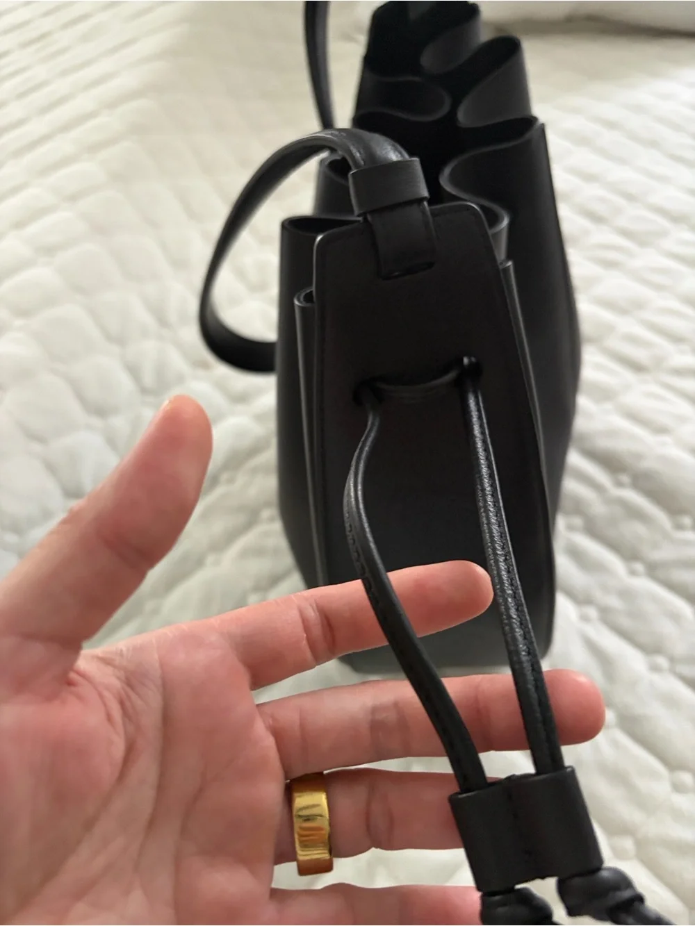 Mansur Gavriel Black Lillium Bucket Bag