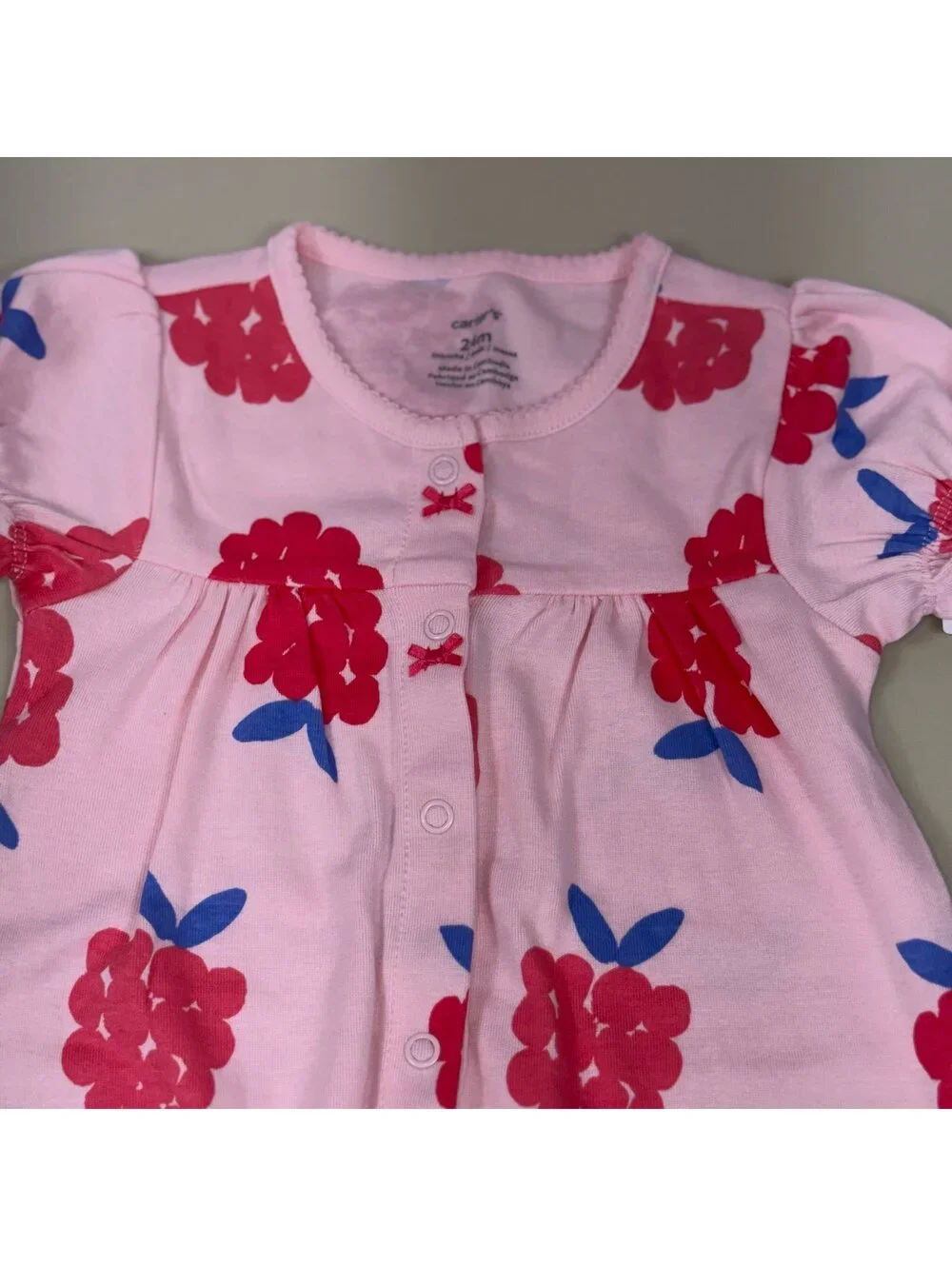 Carters print leaves blue