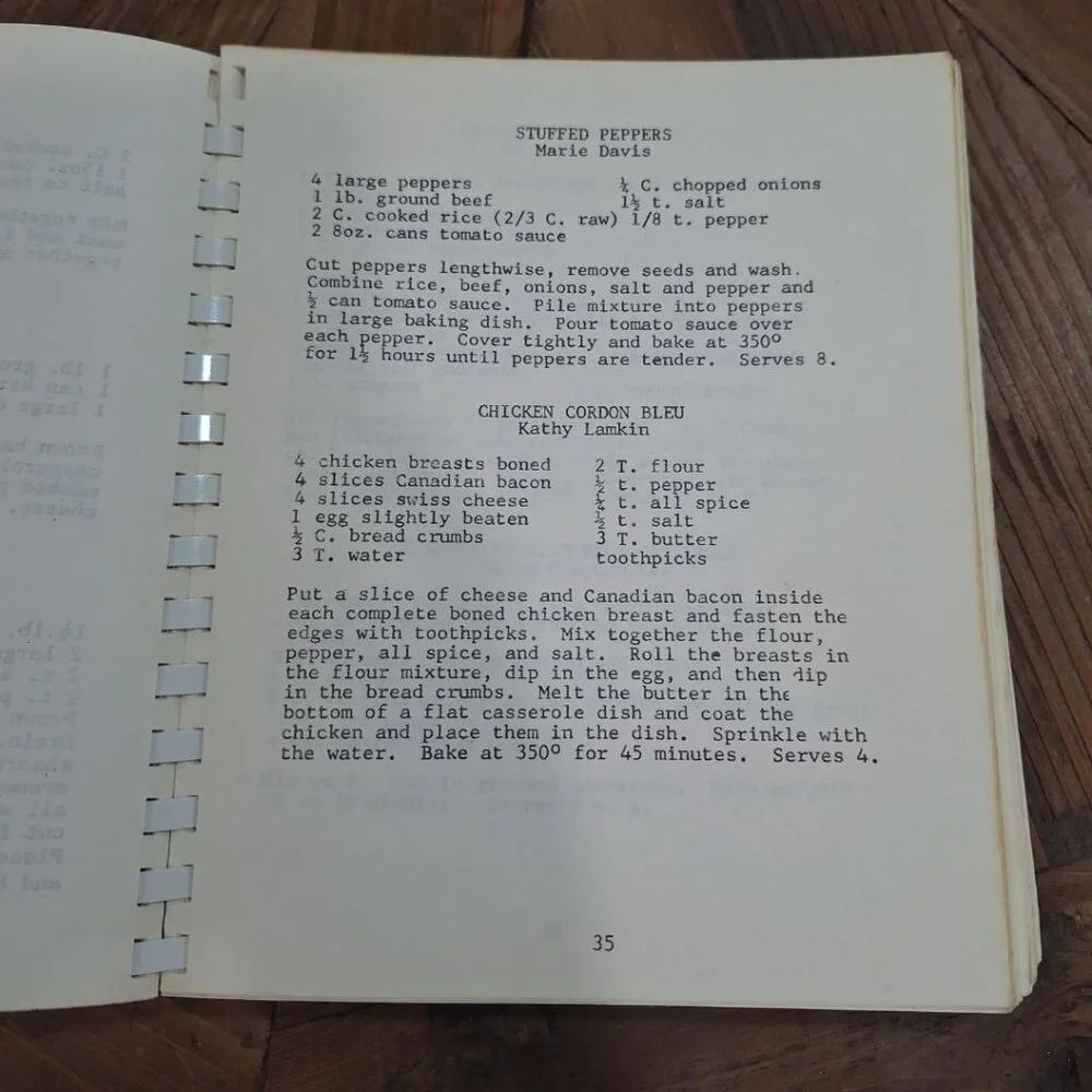 Martins College Ladies Club Cook Book martin college