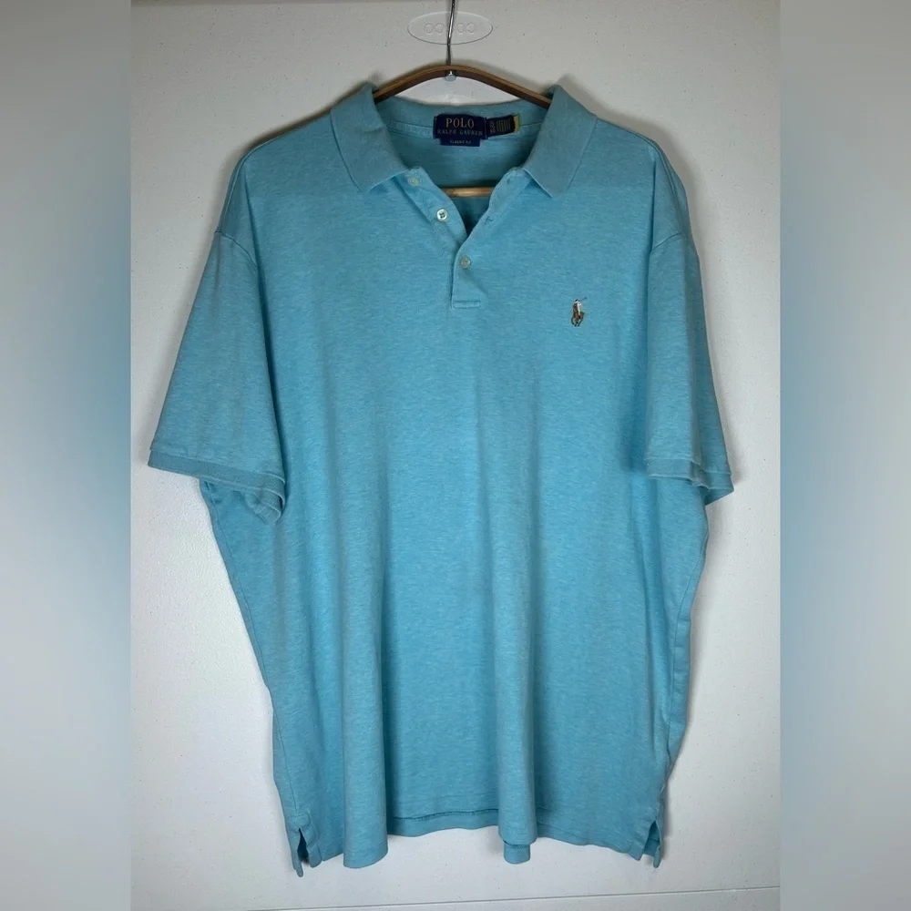 Polo by Ralph Lauren Men's Blue Polo Shirt. Size XL.