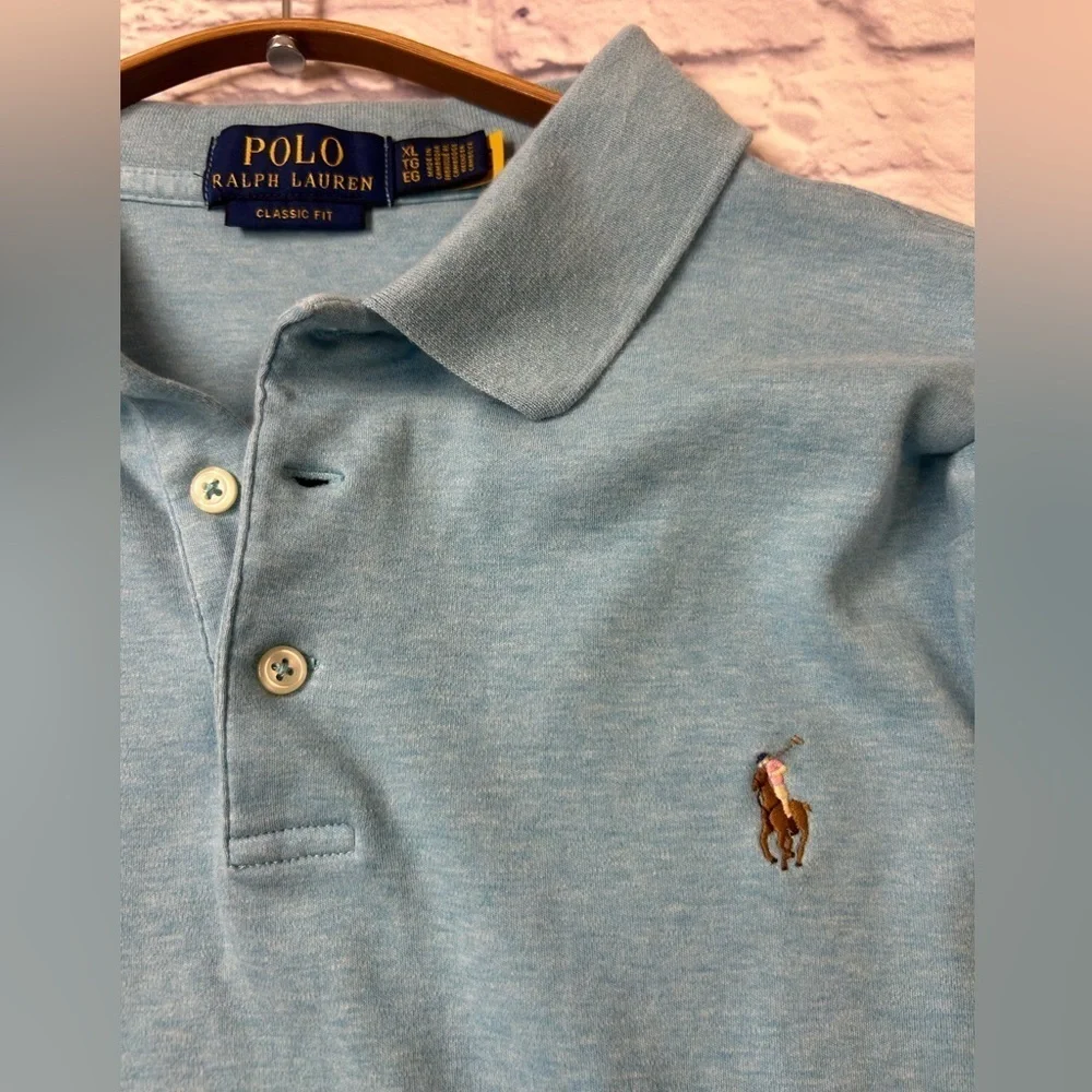 Polo by Ralph Lauren Men's Blue Polo Shirt. Size XL.