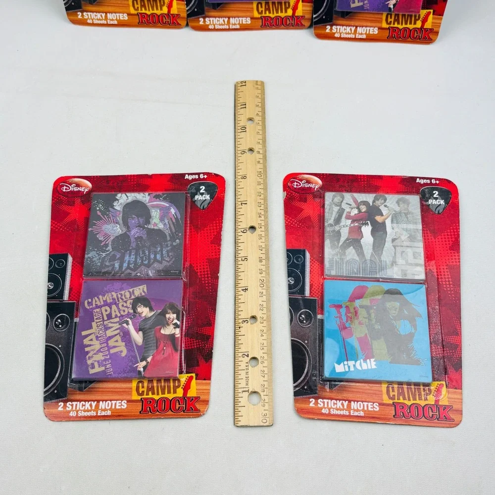 Disney Camp Rock Sticky Notes 2 Pack Lot of 5 Shane Mitchie Jonas Brothers