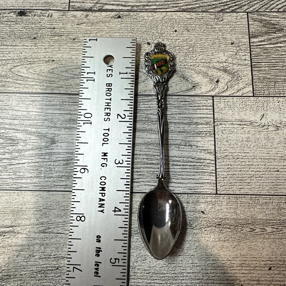 Wuppertal Sky Tram Souvenir Spoon‎ Silvertone Vintage