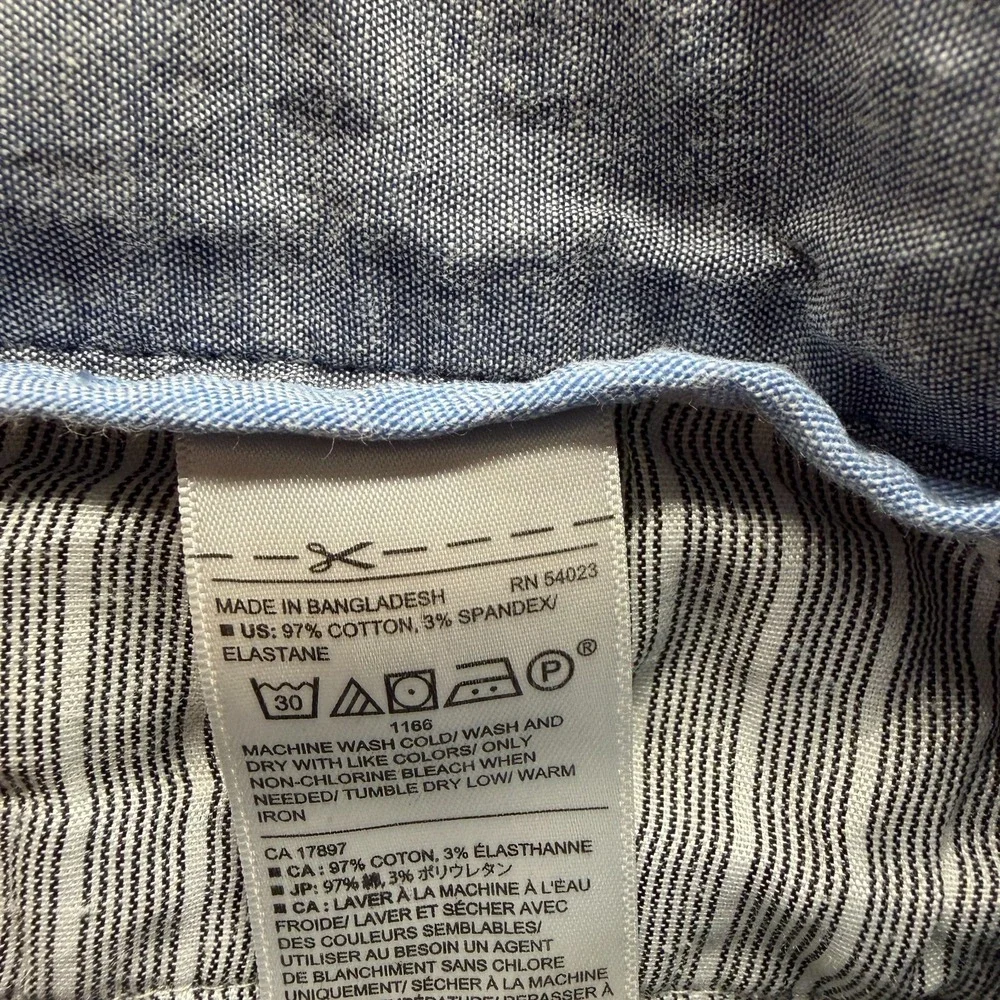 Banana Republic Mason Pant Mens 36x32 Blue Cotton Chino Preppy Business Stretch