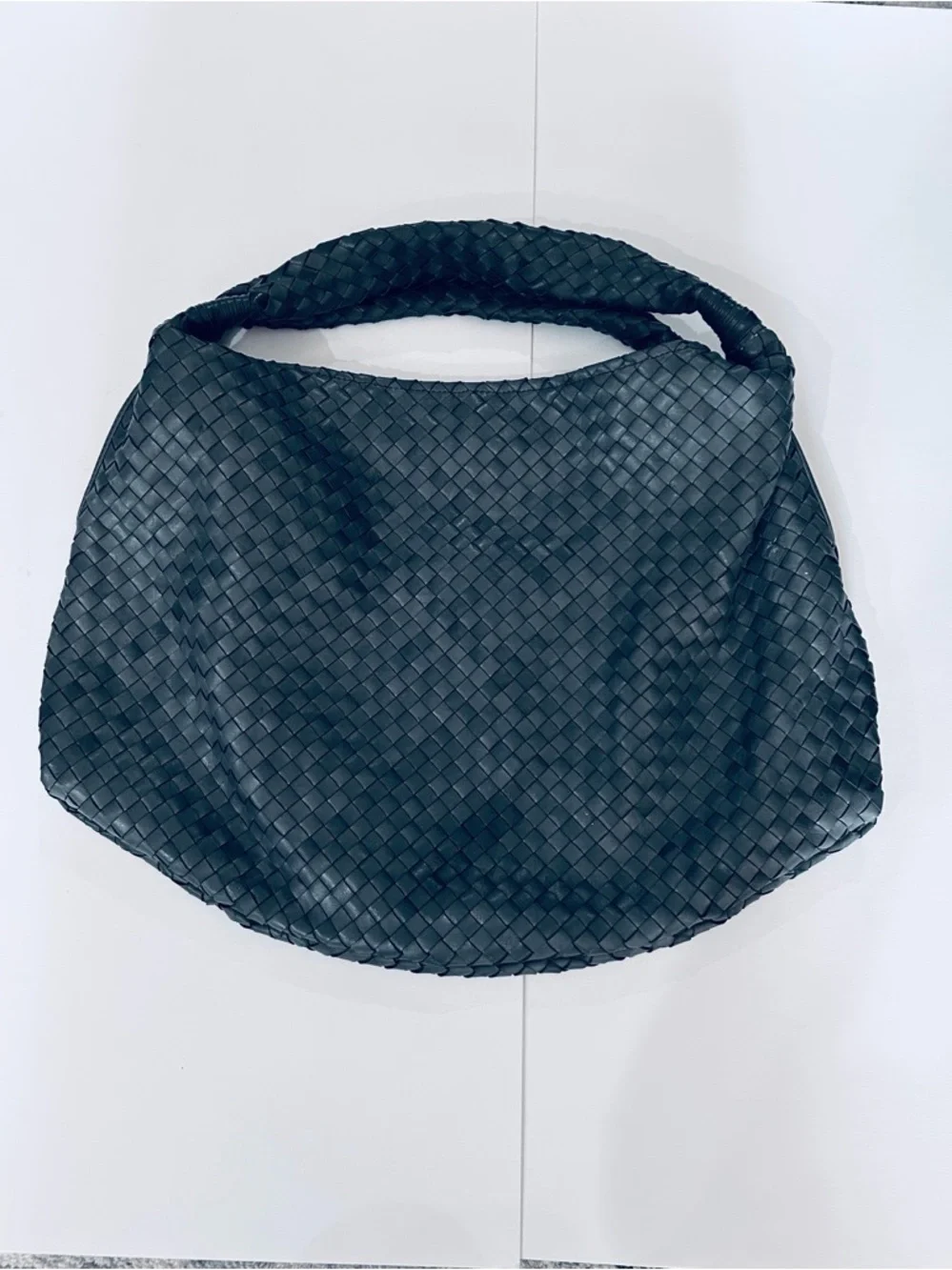 Christopher Kon Woven Leather Hobo Shoulder Bag in Blue