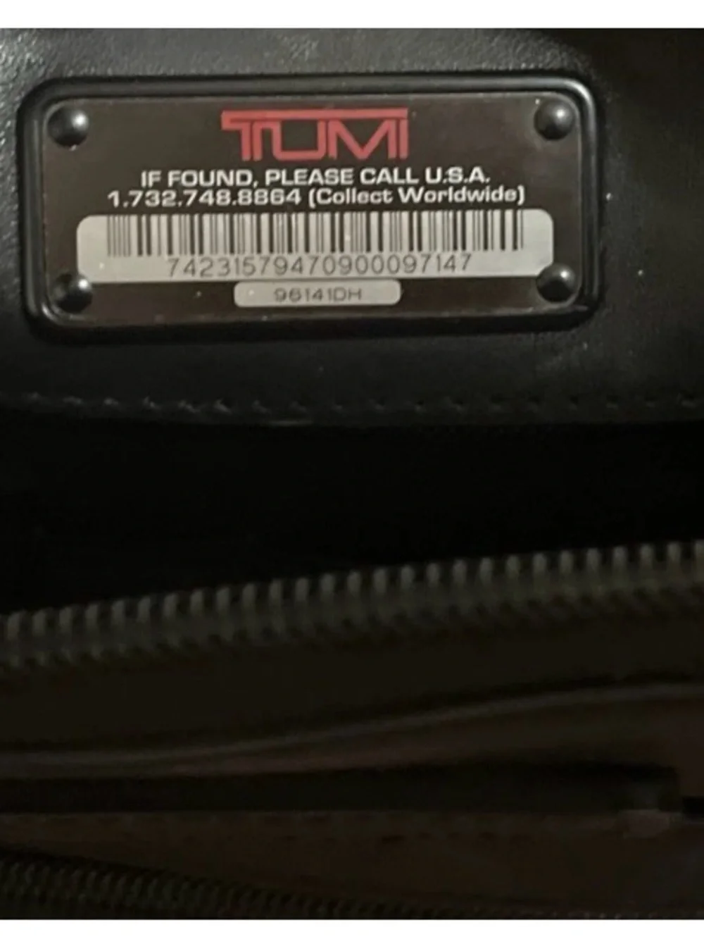 TUMI Alpha Leather Expandable Organizer Laptop Bag Solid Black 96141DH