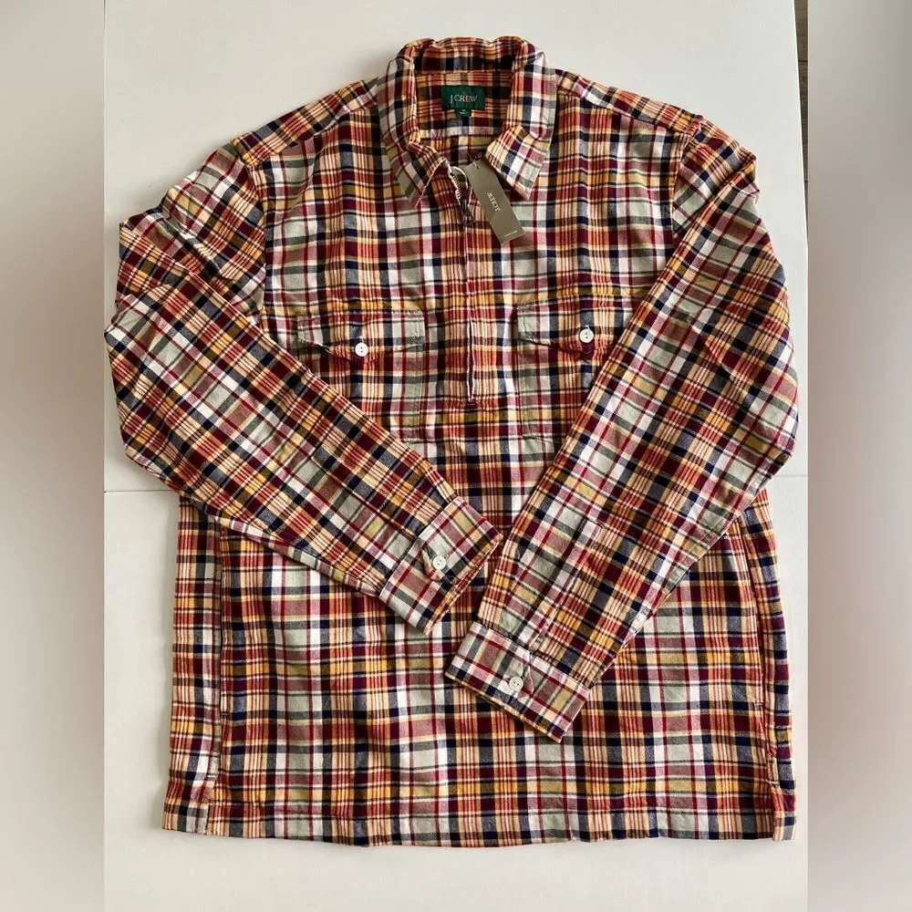 J. Crew Plaid Pullover Shirt