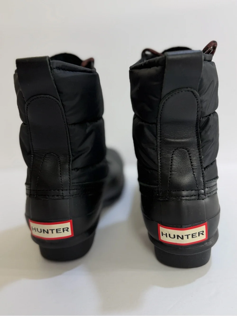 Hunter Original Insulated Lace-Up Rain Boots Black Size 6 Waterproof Duck Boots