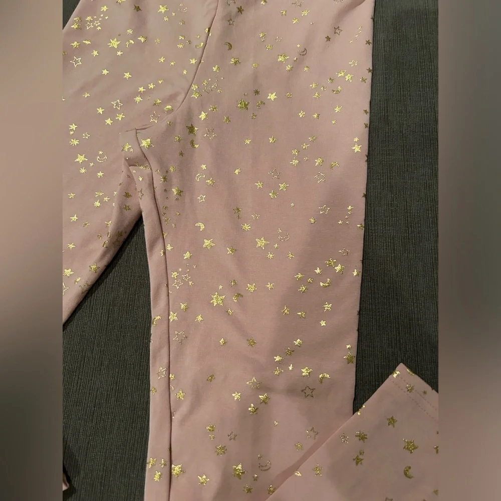 Old Navy Girls Leggings with golden stars L or XL NWT