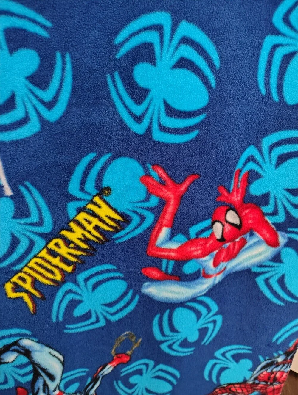 Marvel Spider-Man Blue & Red Fleece Throw Blanket/ Backpack 2004 Y2K RARE HTF
