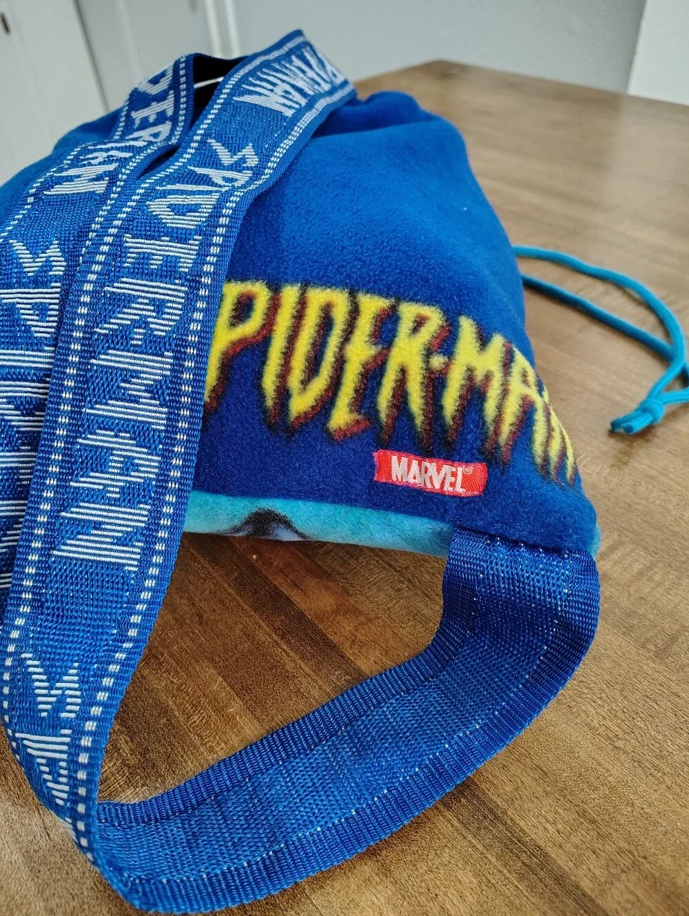 Marvel Spider-Man Blue & Red Fleece Throw Blanket/ Backpack 2004 Y2K RARE HTF