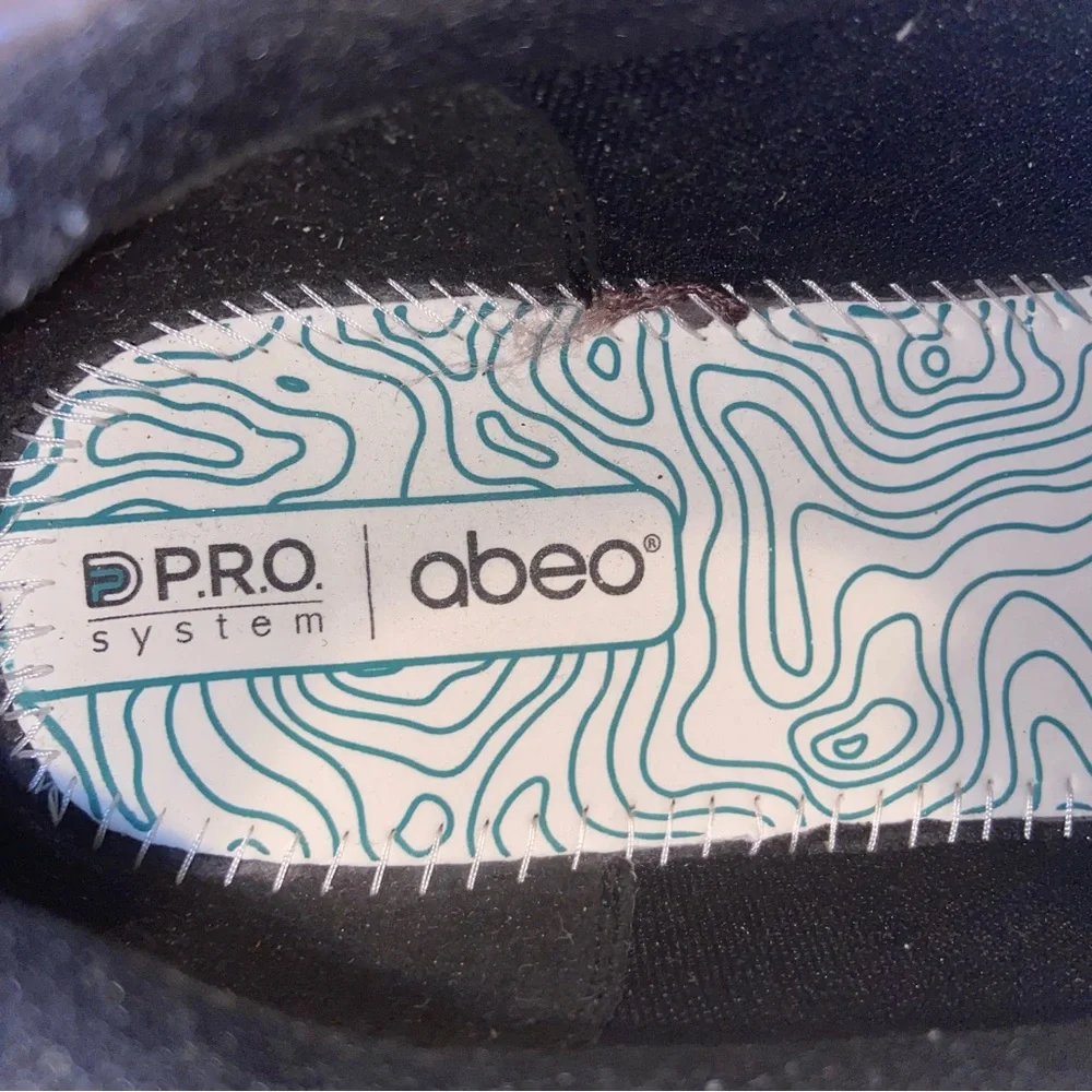 Abeo Pro System Barlow Leather Shoes Mens Size 12 M Gray Casual Comfort Lace Up