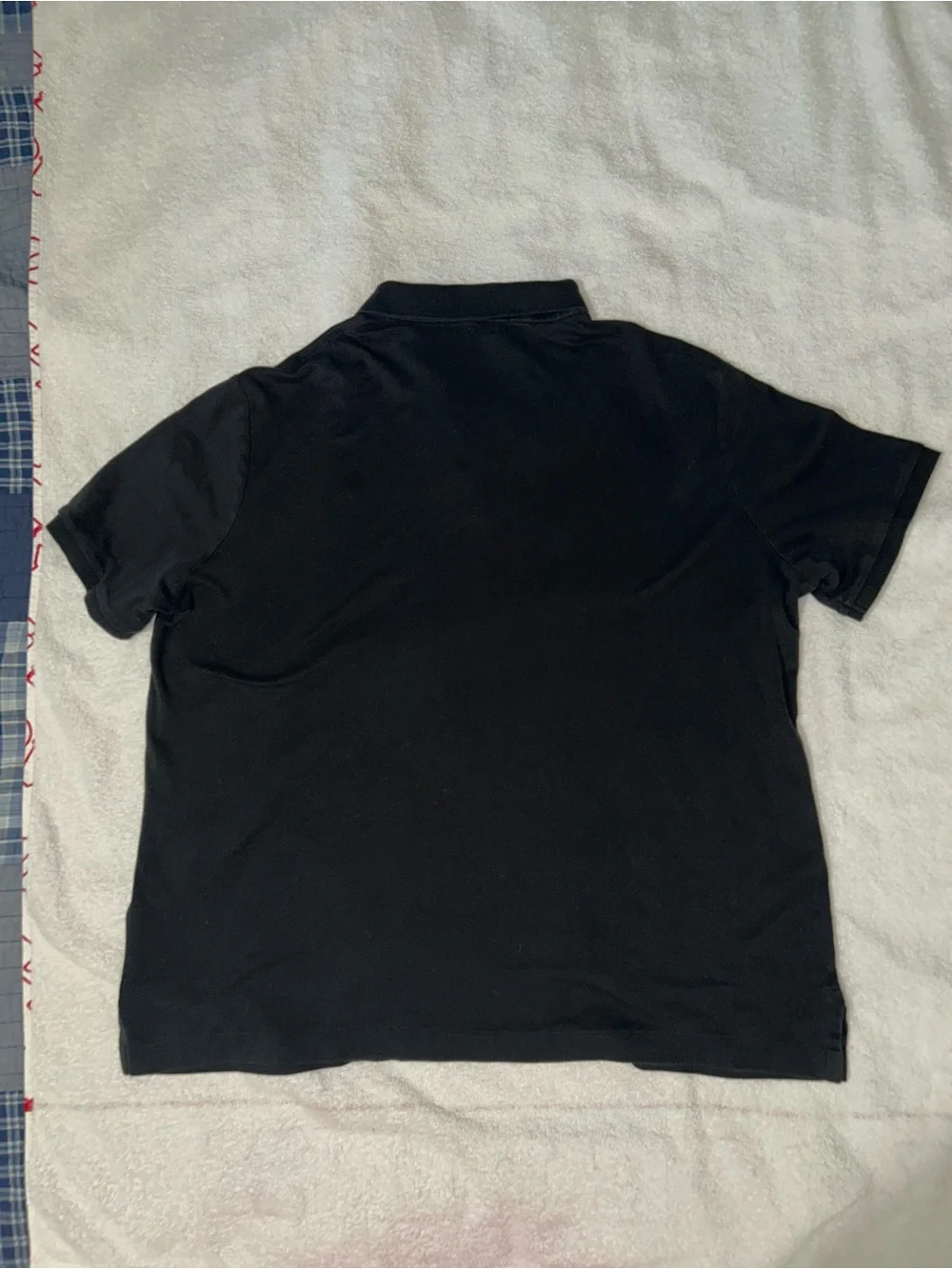 Ralph Lauren Black Polo with White Pony Logo