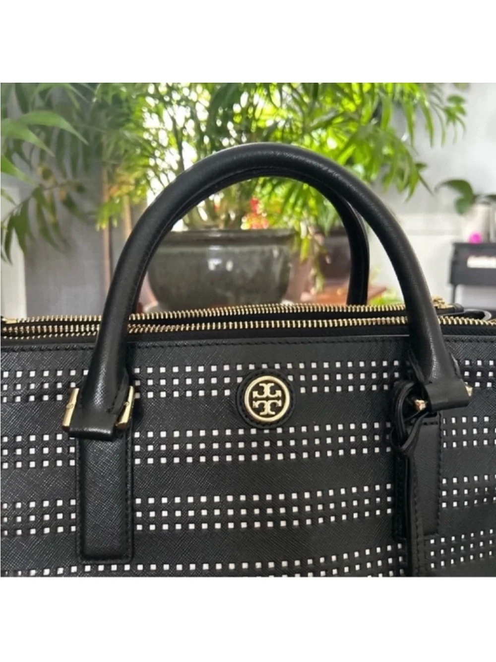 Tory Burch structured leather