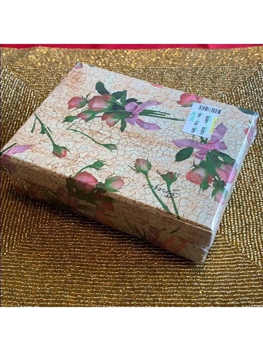 Desktop floral gift desk set, journal picture frame boxed 4 piece stationery set