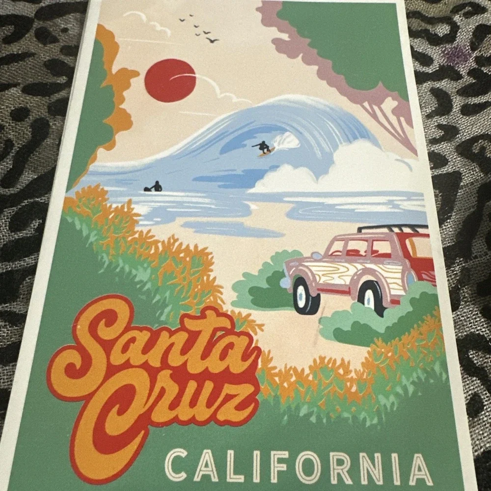 Santa Cruz, California Postcard Secret Surf Spot Collection Beach Surf Wave!