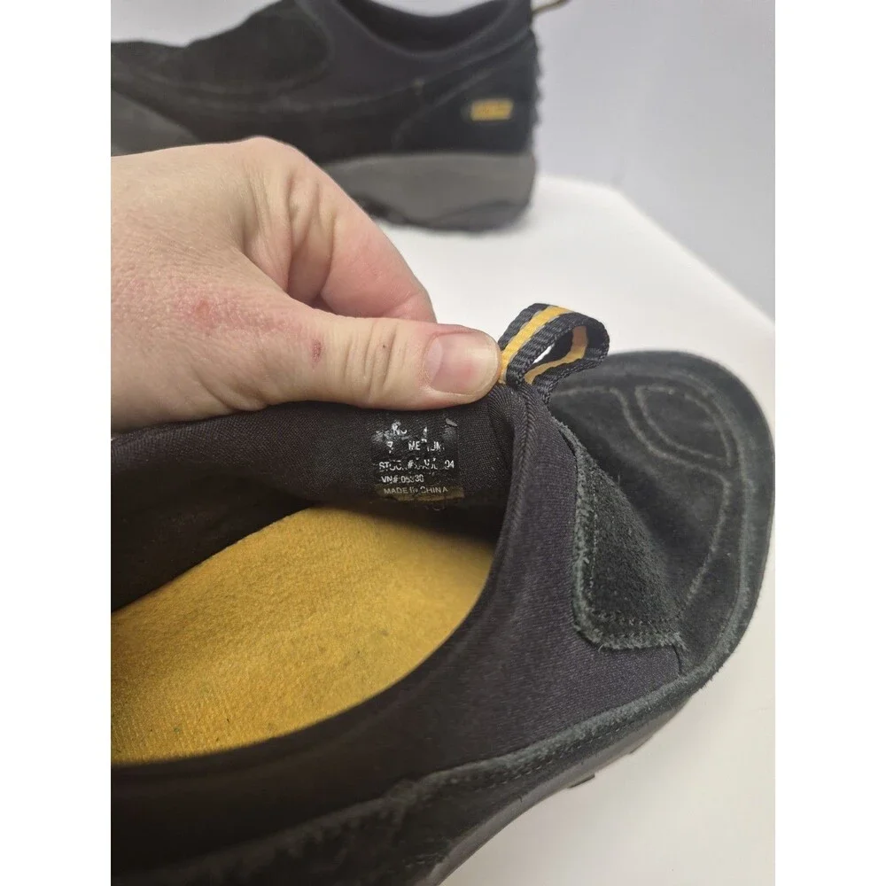 LL Bean Womens Thinsulate Black Suede Slip-On Comfort Shoes Size 7
