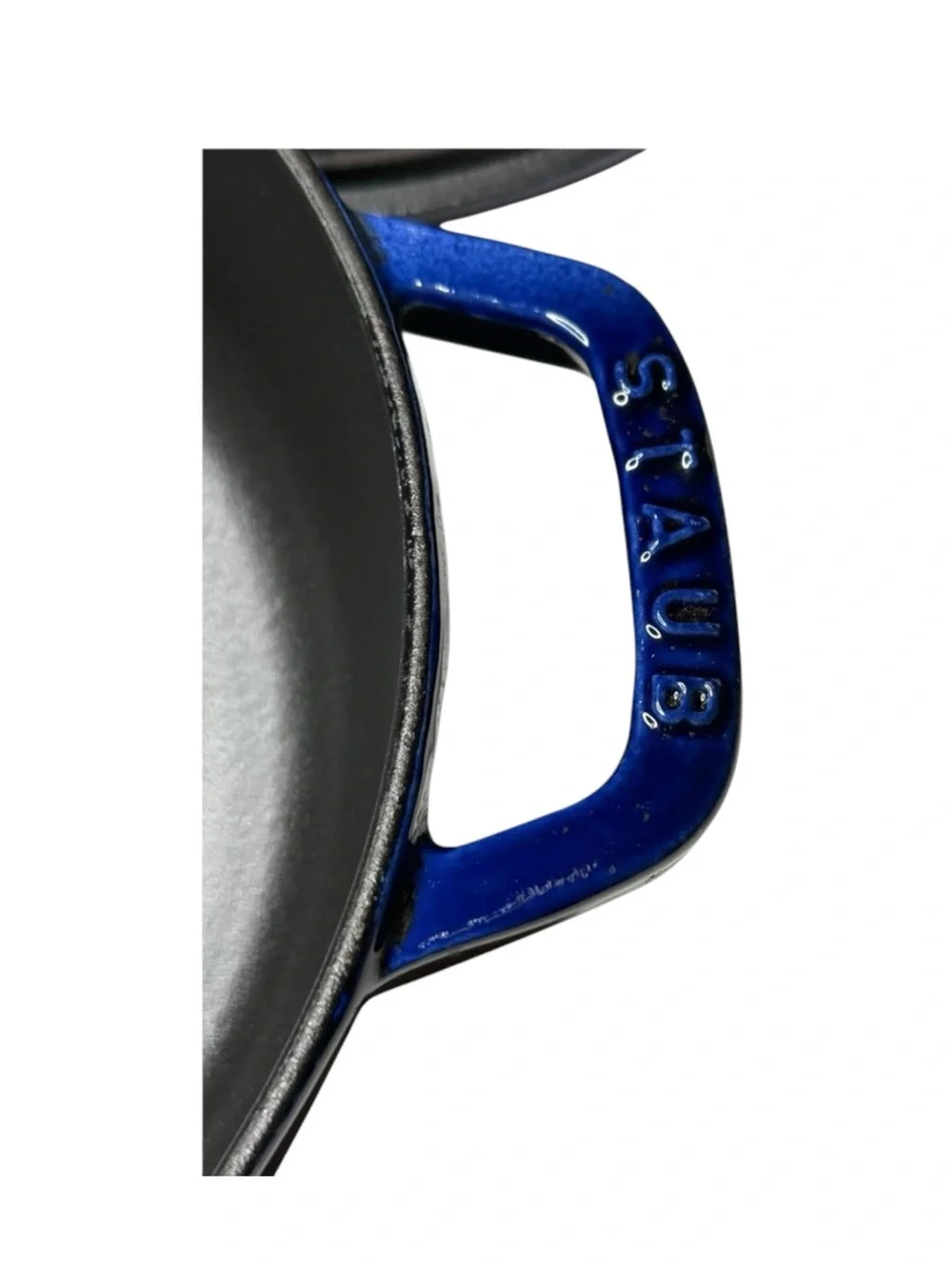 Staub 𖦹 Enameled Cast Iron Braiser with Enamel Lid 𖦹 Glossy Sapphire 𖦹 2L 3.5Q 𖦹
