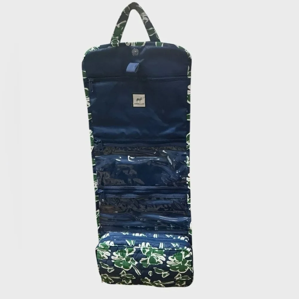 Dabney Lee Hanging Travel Organizer Makeup Toiletry Bag Blue Floral NWT