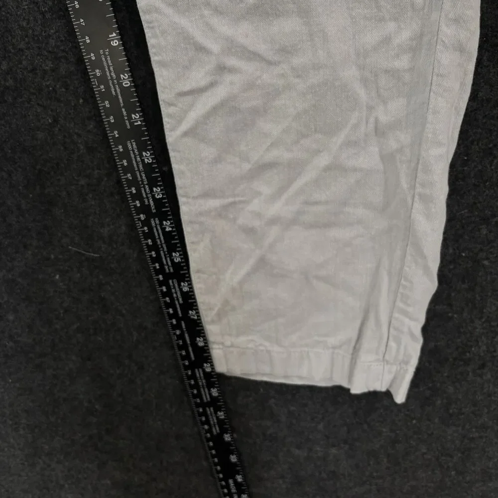 Banana Republic Mason Athletic Tapered Pants Men's 34x30 Gray Linen Chino