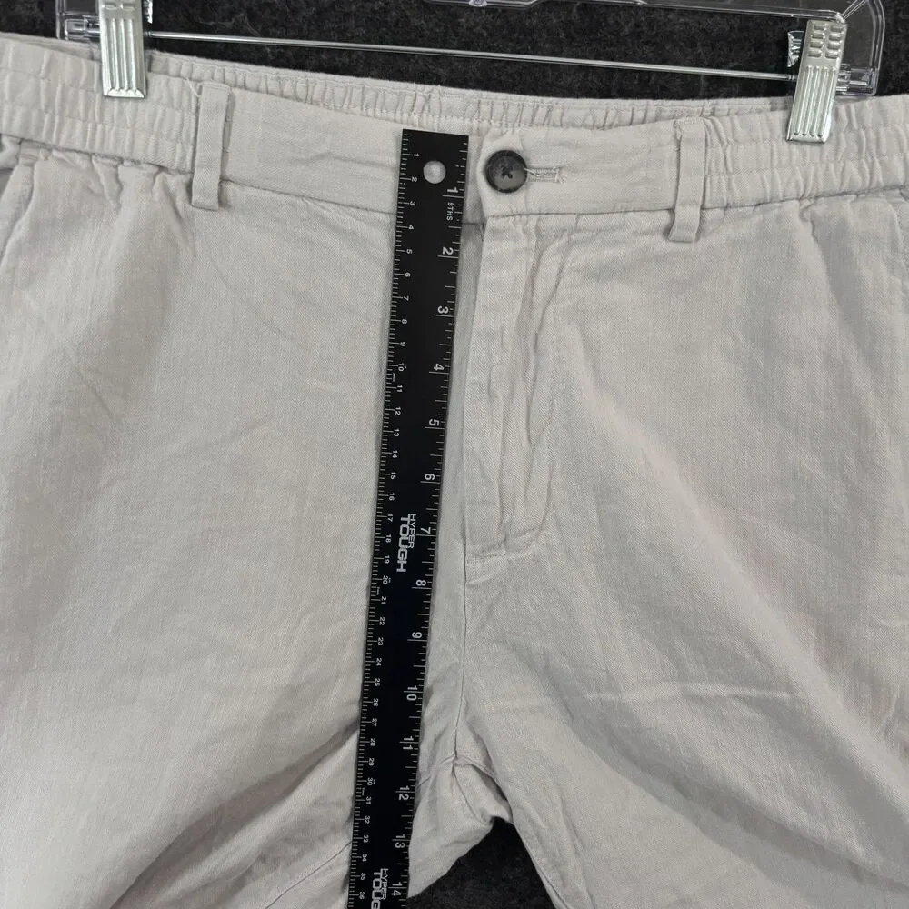Banana Republic Mason Athletic Tapered Pants Men's 34x30 Gray Linen Chino